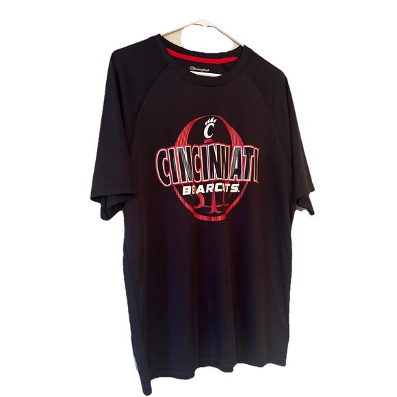 Champion Cincinnati Bearcats T-Shirt NCAA College Black Athletic Size Large - Picture 1 of 8